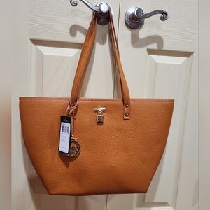 BCBG Paris Reversible Leather Tote Bag, NWT